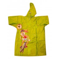Zeel Looney Tunes Kids Transparent Raincoat Green Size 26"